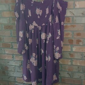 Torrid bell sleeve boho chic off the shoulder top.